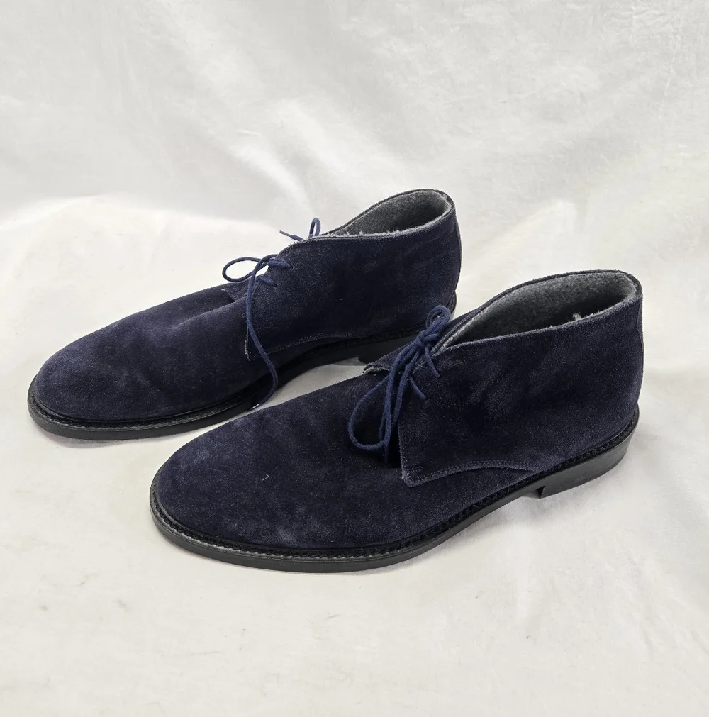 To Boot New York Men's 12 Oliver Chukka Boot Crepe Soles Navy Blue Suede